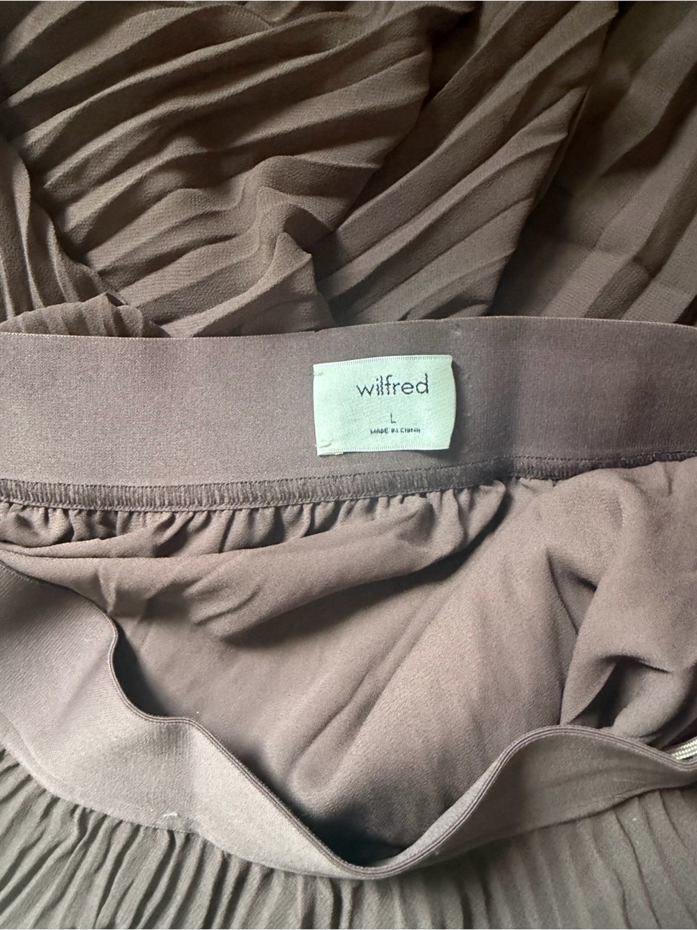 Wilfred Pleated Midi Skirt in Chocolate Brown - Picture 4 of 5